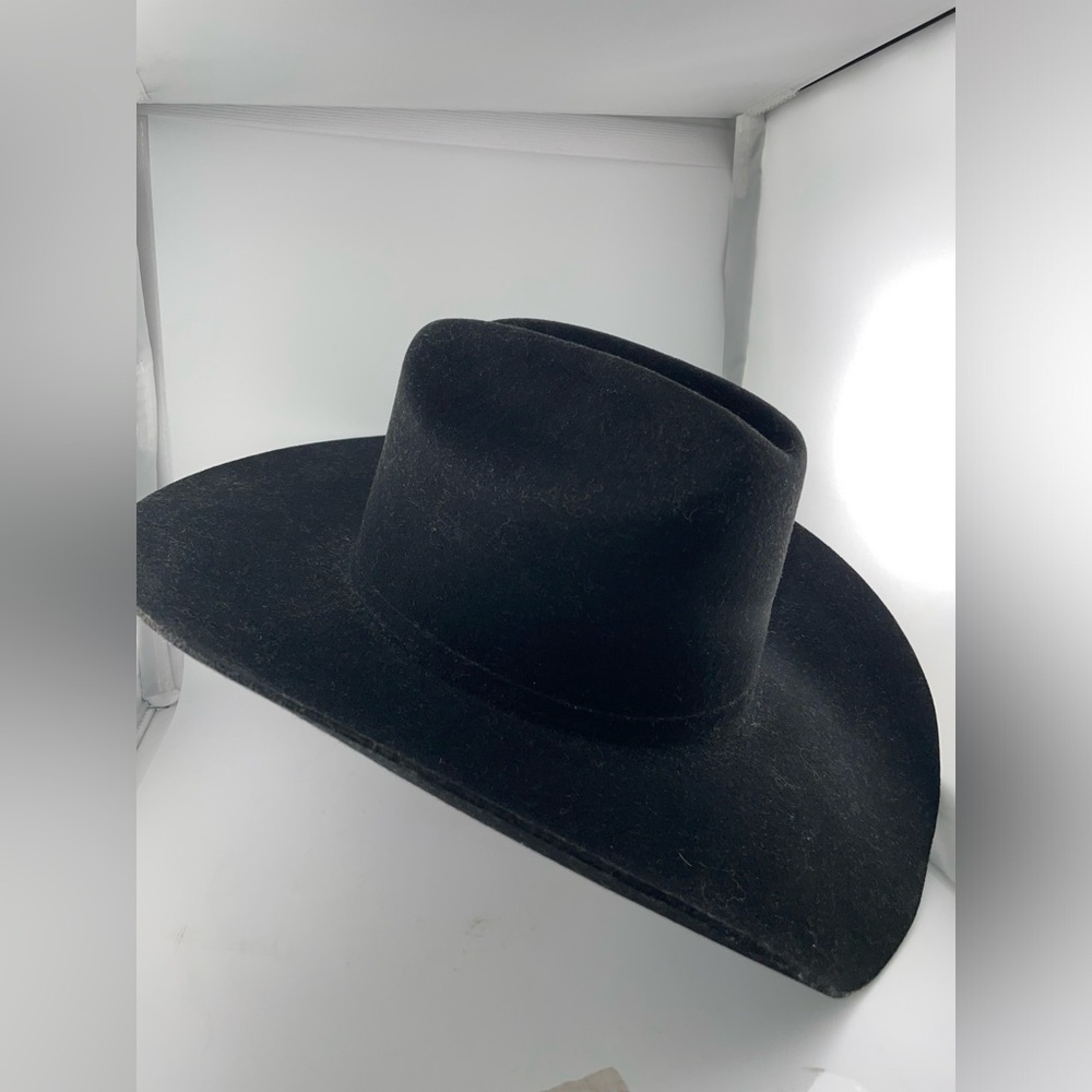 Eddy Brothers 2X Cattleman Beaver Western Cowboy Hat Long Oval Black 6 7/8‌‌‌‌‌‌